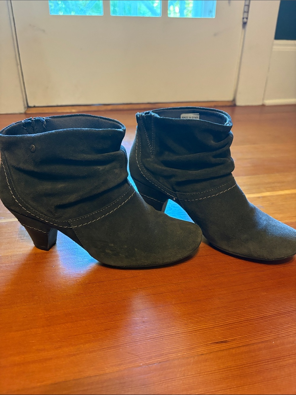 PIKOLINOS Black Suede Slouch Ankle Booties